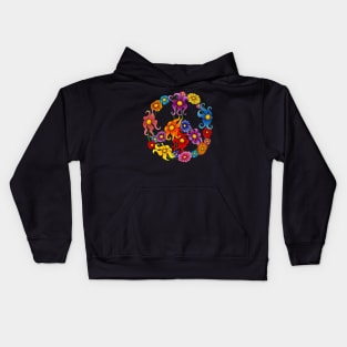 Flower Power Sign Kids Hoodie